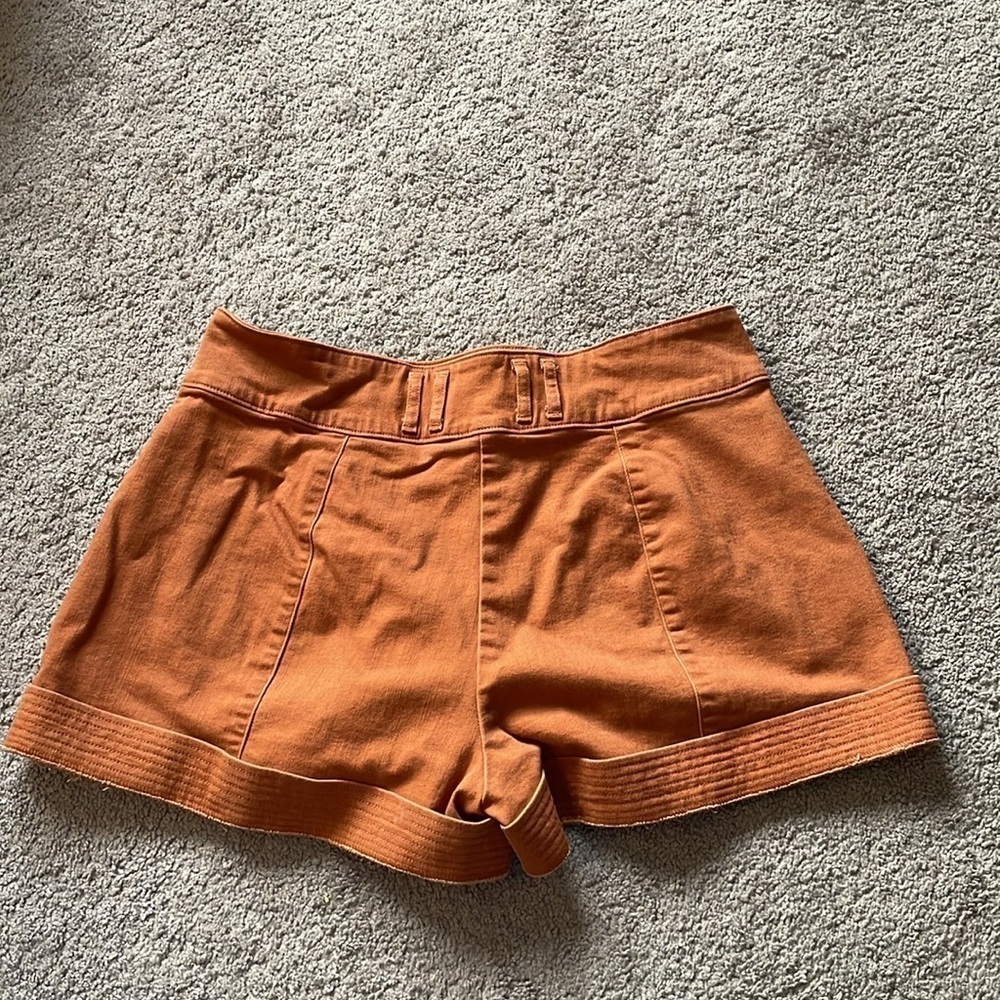 Ryegrass Burnt Orange High Waisted Shorts | Size 12 - Picture 10 of 12